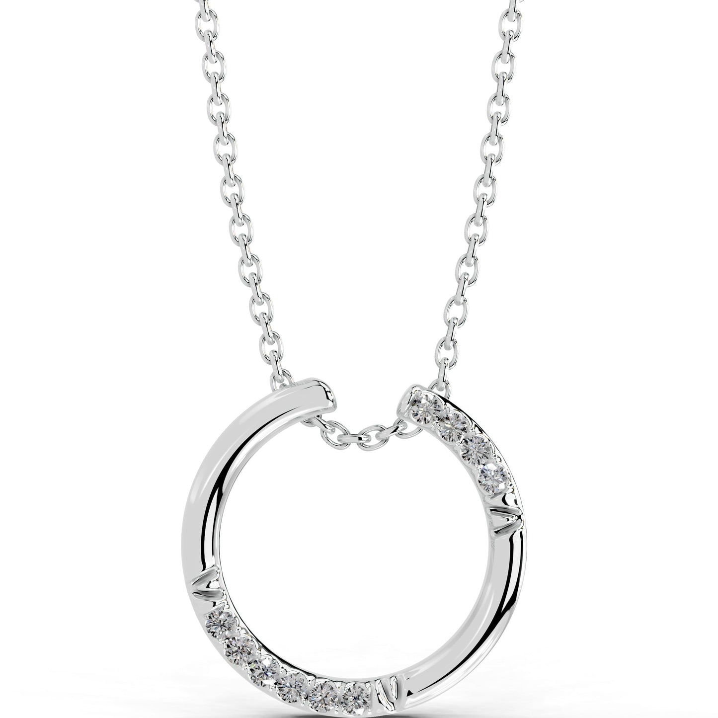 everlasting lab grown diamond necklace - 14k white gold