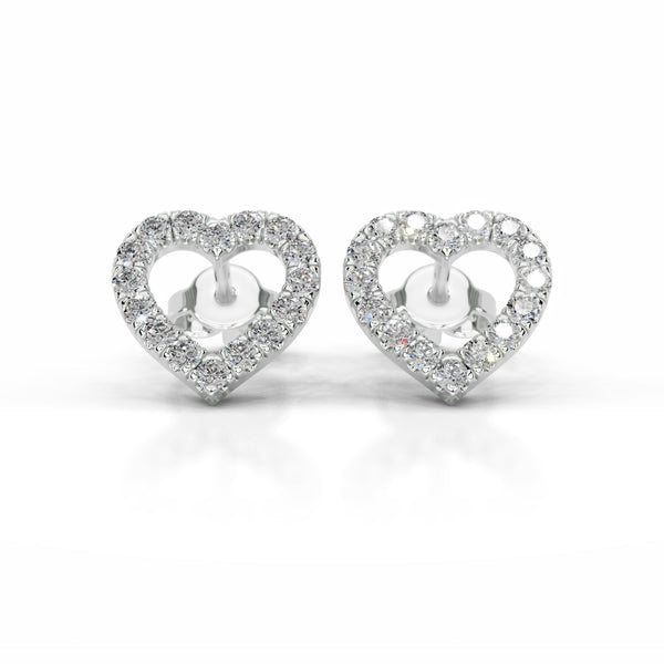 Linda Lab Grown Diamond Earrings - 14K White Gold