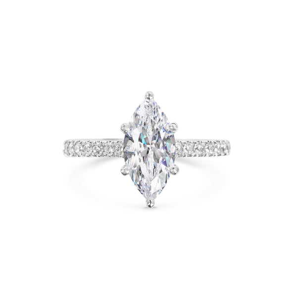 2 CT Marquise Solitaire CVD F/VS1 Diamond Engagement Ring