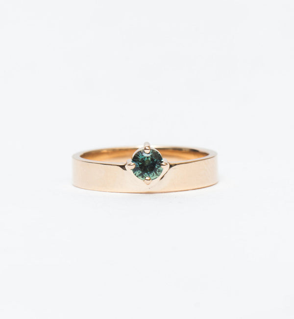 0.25CT-0.75CT Round Gradient Sapphire Monolith Engagement Ring