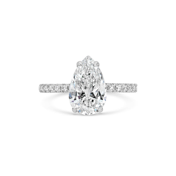 2 CT Pear Solitaire CVD F/VS1 Diamond Engagement Ring
