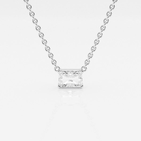 0.50 CT Radiant Moissanite Diamond Solitaire Necklace
