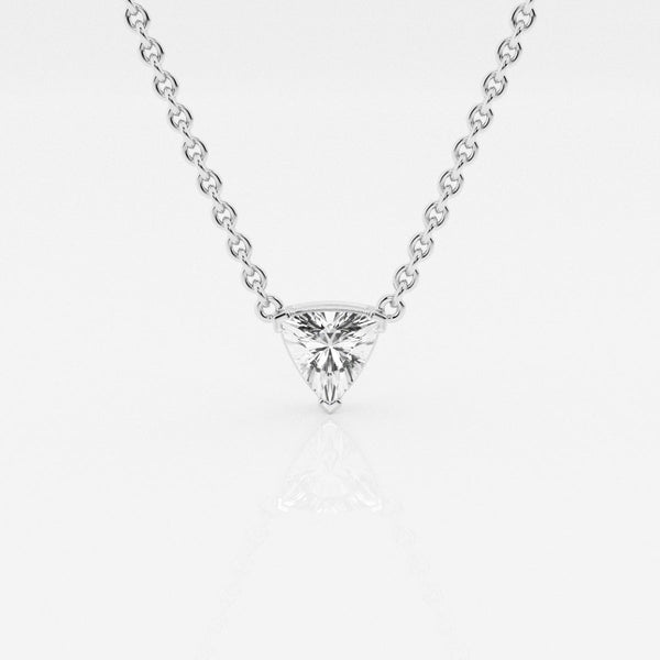0.50 CT Trillion Moissanite Diamond Solitaire Necklace