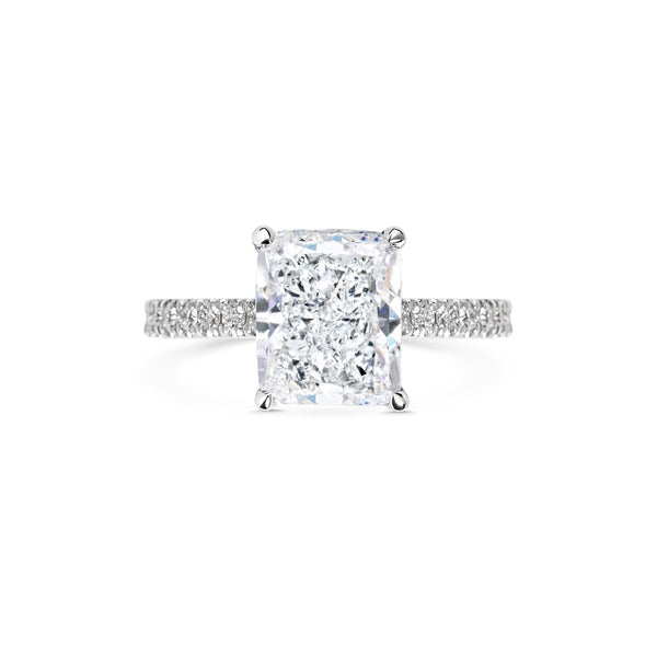 2 CT Radiant Solitaire CVD F/VS1 Diamond Engagement Ring
