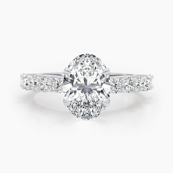 2.79 CT Oval Solitaire CVD E/VS Diamond Engagement Ring