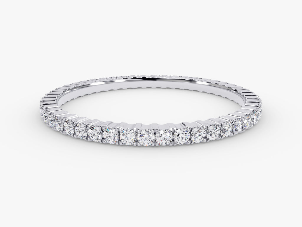 0.45ct round cut eternity diamond cvd ef/vvs wedding band