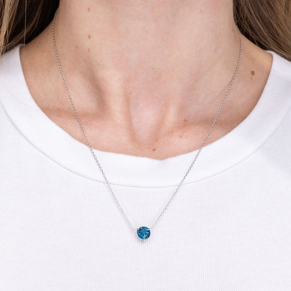 Blue Topaz Pendant Necklace