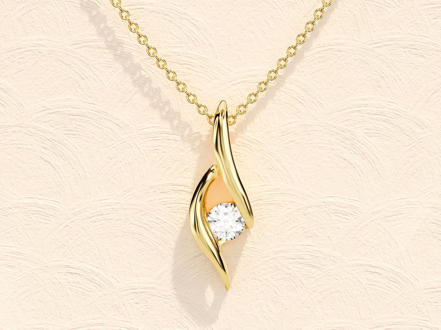 0.10 tcw round moissanite diamond soloitaire necklace