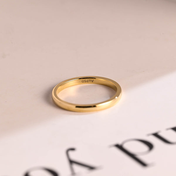 Minimalist Plain Wedding Band For Women