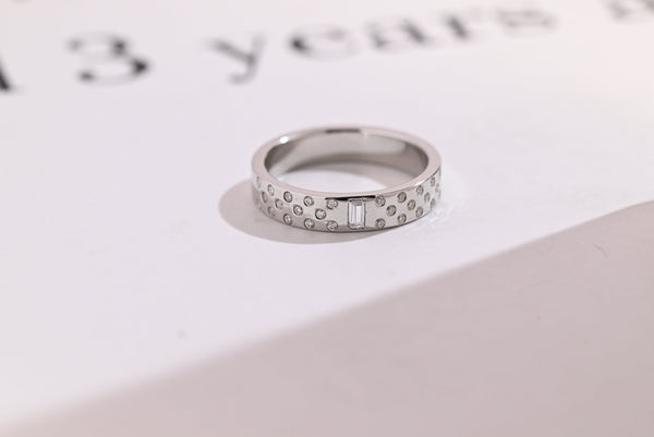 Round & Emerald Cut CVD EF/VVS Diamond Wedding Band, Matching Wedding Band for Women