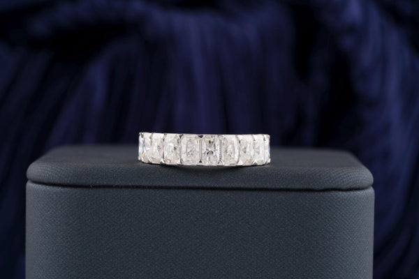 1.50CT Radiant Cut Half Eternity CVD EF/VVS Diamond Wedding Band For Her