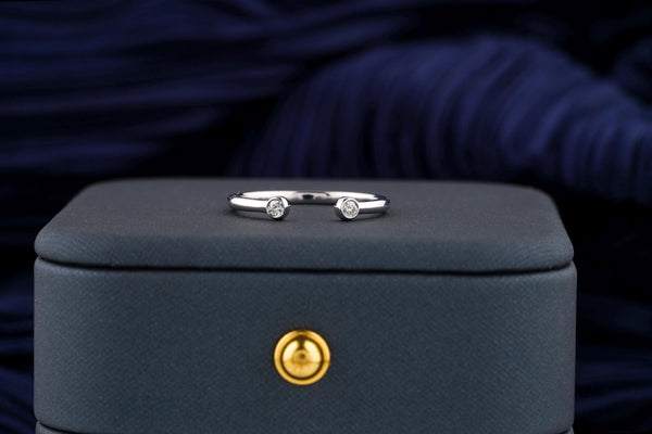 Round Cut Open CVD EF/VVS Diamond Wedding Band For Women, Anniversary Gift