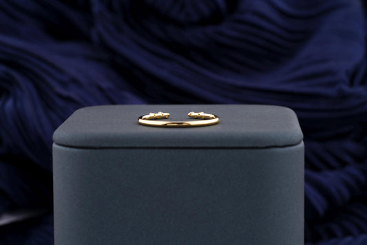 0.04CT Round Cut Open CVD EF/VVS Diamond Wedding Band For Her