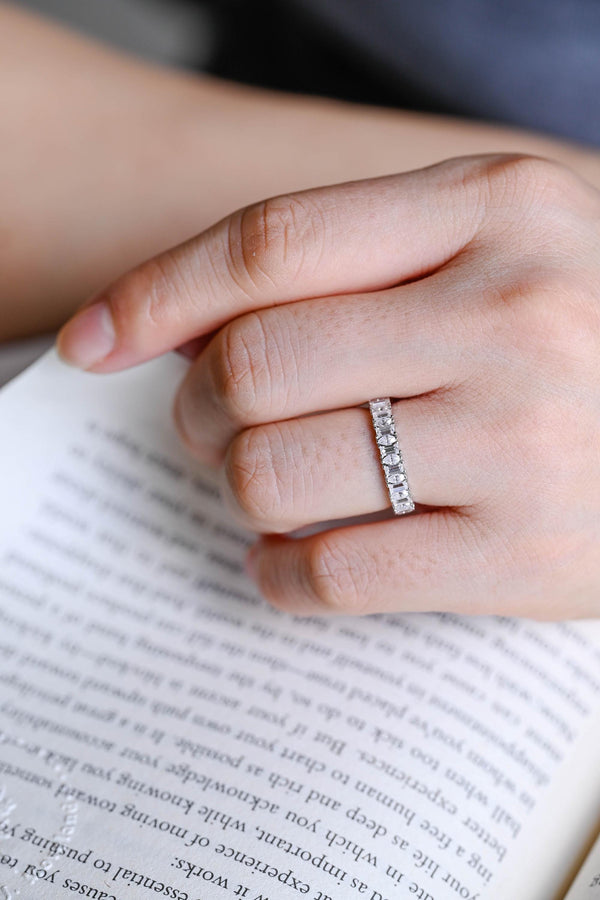 2.0CT Marquise & Baguette Cut Eternity CVD EF/VVS Diamond Wedding Band For Her