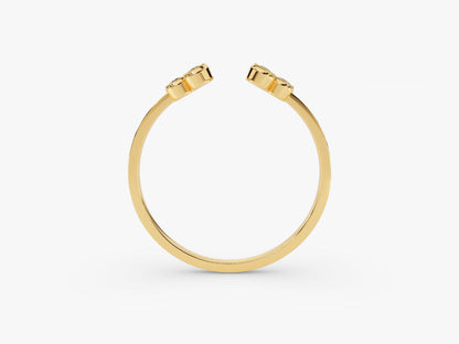 Round Cut Open Trio CVD EF/VVS Diamond Wedding Band