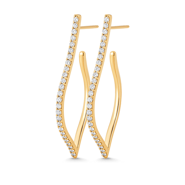 0.73 TCW Round Moissanite Diamond Hoop Earrings