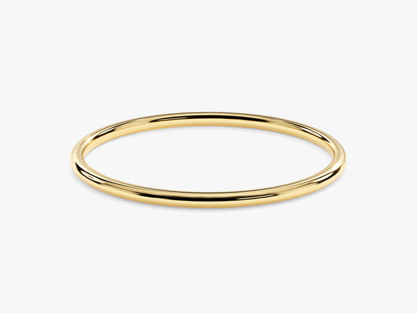 1.0mm Solid Gold Thin Wedding Band Minimalist Wedding Ring